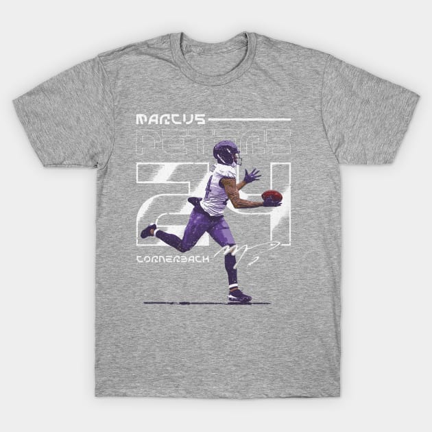 Marcus Peters Baltimore Number T-Shirt by Buya_Hamkac